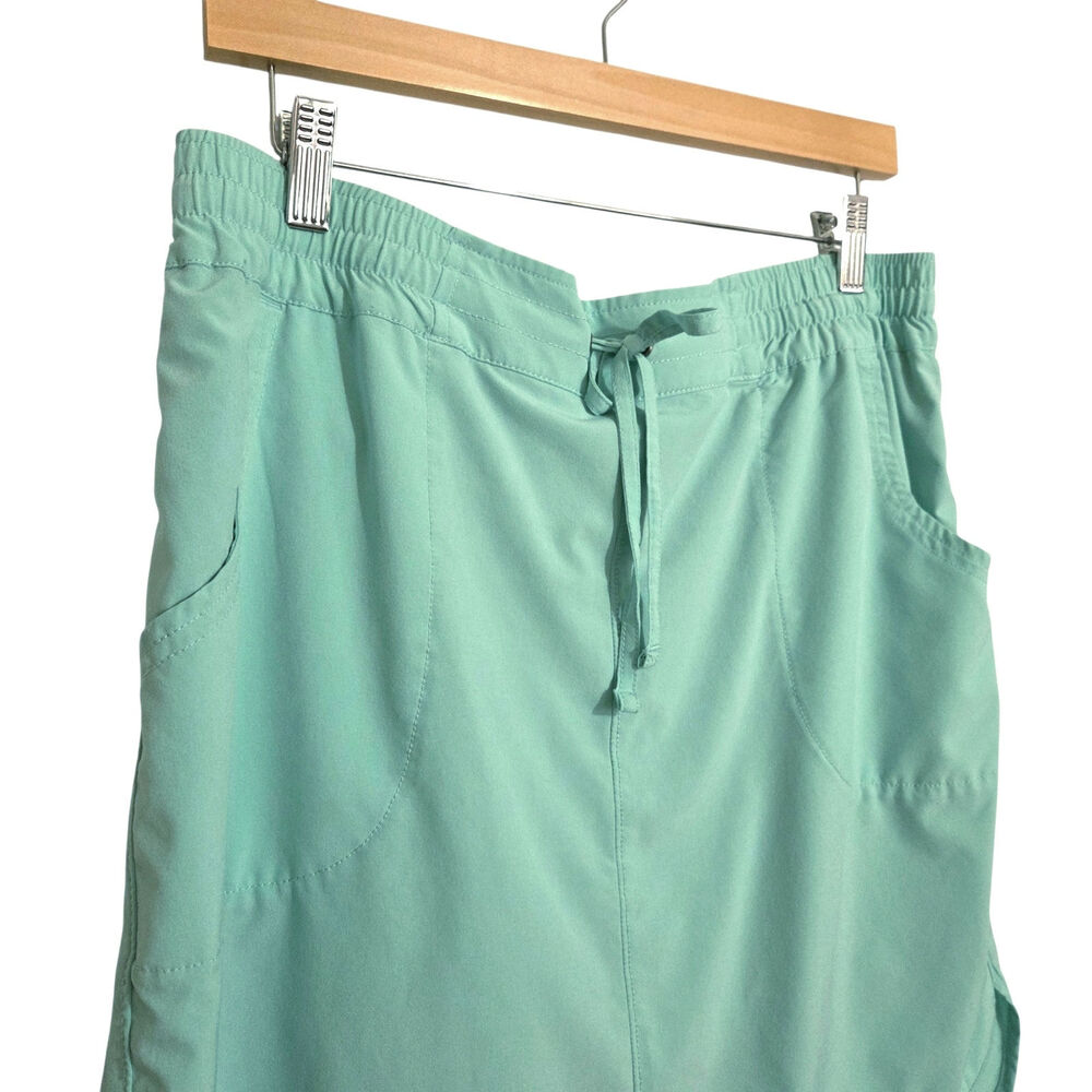 Duluth Trading Co. Seafoam Green Athletic Skort Pockets Elastic Waist MEDIUM - Picture 2 of 7